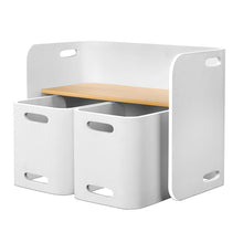 Load image into Gallery viewer, Keezi 3 PC Nordic Kids Table Chair Set White Desk Activity Compact
