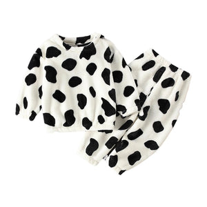 Girl Pyjamas Clothes Infant Baby Boys Girls Outfit Cow Prints Long