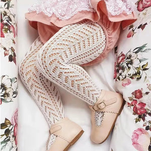 Girls Tights Princess Fishnet Cotton Baby Girl's One-Piece Pantyhose
