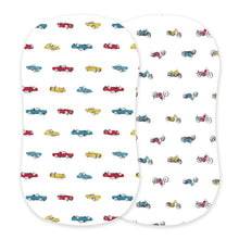 Load image into Gallery viewer, Vintage Muscle Cars and Vintage Motorcycles Bamboo Changing Pad
