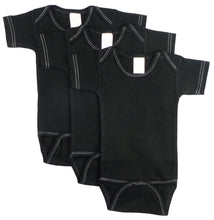 Load image into Gallery viewer, Black Onezie with White Stitch (Pack of 3)

