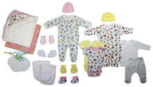 Load image into Gallery viewer, Newborn Baby Girl 19 Pc Layette Baby Shower Gift
