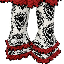 Load image into Gallery viewer, AnnLoren Girls Boutique Winter Damask Holiday Heart Polka Dots
