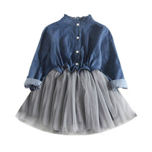 Load image into Gallery viewer, New Toddler Baby Girls Denim Dress Long
