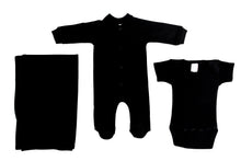Load image into Gallery viewer, Black 3 Piece Layette Set
