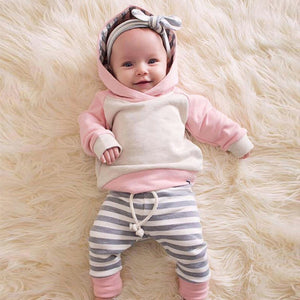 3pcs Toddler Baby Boy Girl Clothes Set Hoodie