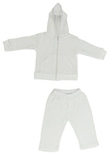 Load image into Gallery viewer, White Interlock Sweat Pants and Hoodie Set
