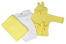 Load image into Gallery viewer, Neutral Newborn Baby 3 Pc Layette Set (Gown, Robe,
