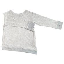 Load image into Gallery viewer, Asymmetric Pullover - Grey Skinny Stripes

