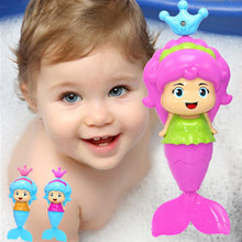Load image into Gallery viewer, Bath Tub Fun Swimming Baby Bath Toy Mermaid Wind

