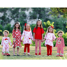 Load image into Gallery viewer, AnnLoren Girls Boutique Santa Holiday Christmas Holiday Clothing Set
