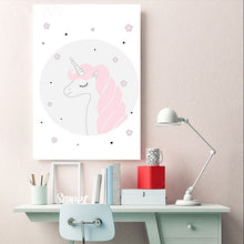 Load image into Gallery viewer, Whimsical Unicorn Wall Canvas
