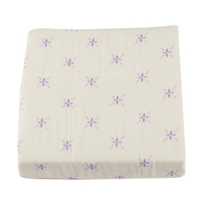 Watercolor Star and White Bamboo Muslin Newcastle Blanket