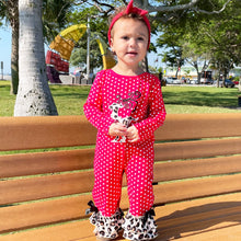 Load image into Gallery viewer, AL Limited Baby Girls Christmas Leopard Reindeer Holiday Cotton Romper

