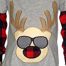 Load image into Gallery viewer, AnnLoren Baby Boys Unisex Holiday Christmas Reindeer Plaid Cotton
