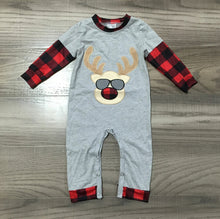 Load image into Gallery viewer, AnnLoren Baby Boys Unisex Holiday Christmas Reindeer Plaid Cotton
