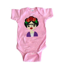 Load image into Gallery viewer, Frida Infant Bodysuit - Gray and Pink
