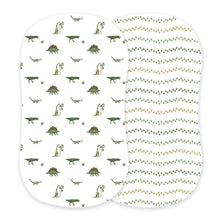 Load image into Gallery viewer, Dino Days and Dino Feet Bassinet Sheets
