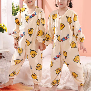Autumn And Winter Kids Onesie Zipper Pajamas Children Sleepwear Boy