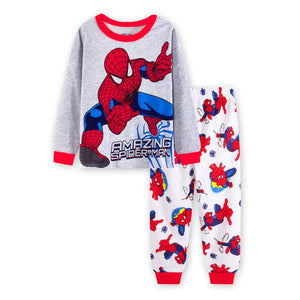 New Spider-man Boys Marvel Family Cotton Sleepwear Suit Sets Kids Long