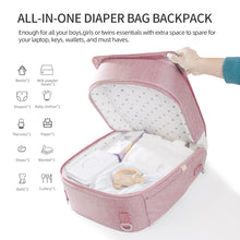 Load image into Gallery viewer, Portable Baby Diaper Bag Backpack with Changing Pad
