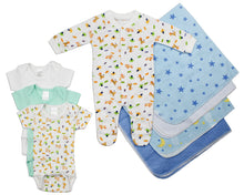 Load image into Gallery viewer, Newborn Baby Boy 8 Pc Layette Baby Shower Gift Set

