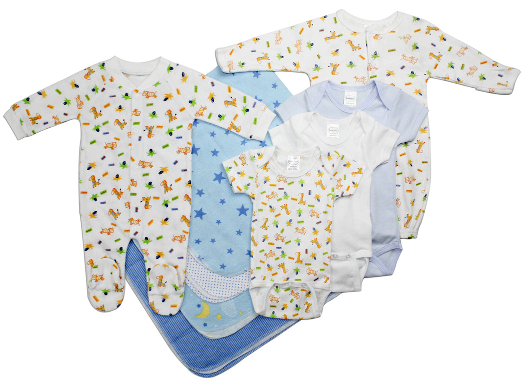 Newborn Baby Boy 9 Pc Layette Baby Shower Gift Set