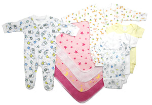 Newborn Baby Girls 9 Pc Layette Baby Shower Gift