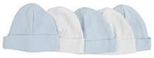 Load image into Gallery viewer, Blue &amp; White Baby Caps (Pack of 5)
