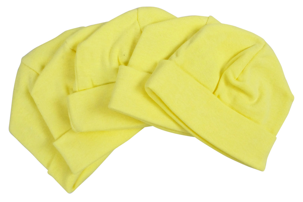 Yellow Baby Cap (Pack of 5)