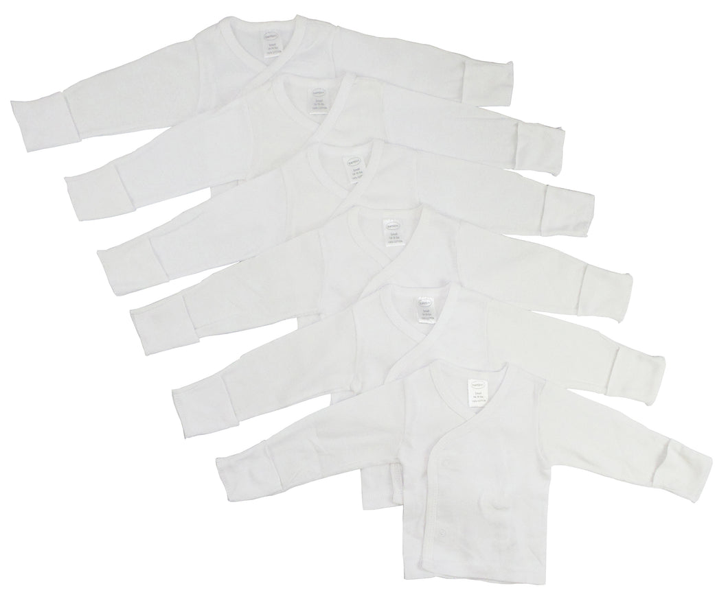Long Sleeve Side Snap With Mittens 6 Pack