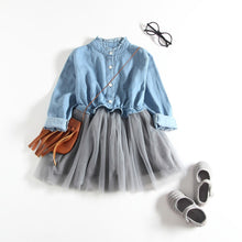 Load image into Gallery viewer, New Toddler Baby Girls Denim Dress Long
