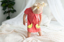 Load image into Gallery viewer, Citrus Garden: Organic A-Line Baby Girl Dress and Panty set
