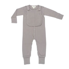 Load image into Gallery viewer, Smart Footed One-Piece + Bib - Gray
