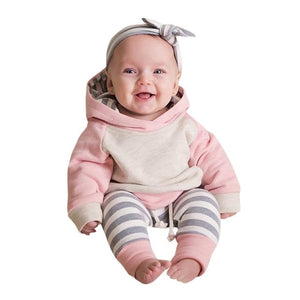 3pcs Toddler Baby Boy Girl Clothes Set Hoodie