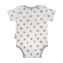 Load image into Gallery viewer, Li&#39;l Birdie&#39;s Tea party:  Printed Unisex Organic Baby Bodysuit
