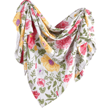 Load image into Gallery viewer, Bamboo Muslin Swaddle Floral Blanket
