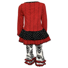 Load image into Gallery viewer, AnnLoren Girls Boutique Winter Damask Holiday Heart Polka Dots

