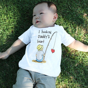 I Hooked Daddy's Heart Baby Shirt