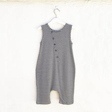 Load image into Gallery viewer, Tank Romper - Black + White Stripes
