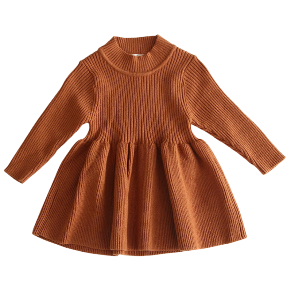 Kimmie Sweater Dress~Rust