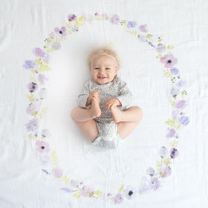 Lavender Blooms - Organic Swaddle Blanket