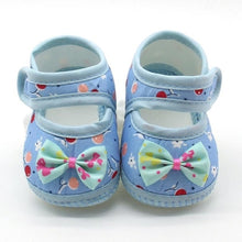 Load image into Gallery viewer, First Walker Newborn Baby Bow Girls Soft Sole
