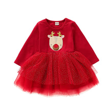 Load image into Gallery viewer, Noel Christmas Dress for Kids and Babies with Tutu
