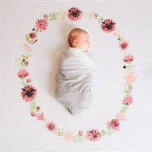 Load image into Gallery viewer, Dahlia Blooms - Organic Swaddle Blanket
