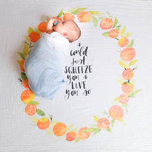 Load image into Gallery viewer, Orange Blossoms - Organic Swaddle Blanket
