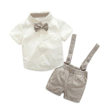 Load image into Gallery viewer, Kids Baby Boys Summer Clothes Set Gentleman Bowtie

