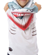 Load image into Gallery viewer, SHARK in WHITE Hoodie Sport Shirt by MOUTHMAN®
