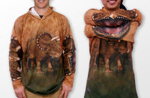 Load image into Gallery viewer, TRICERATOPS Hoodie Sport Shirt by MOUTHMAN®
