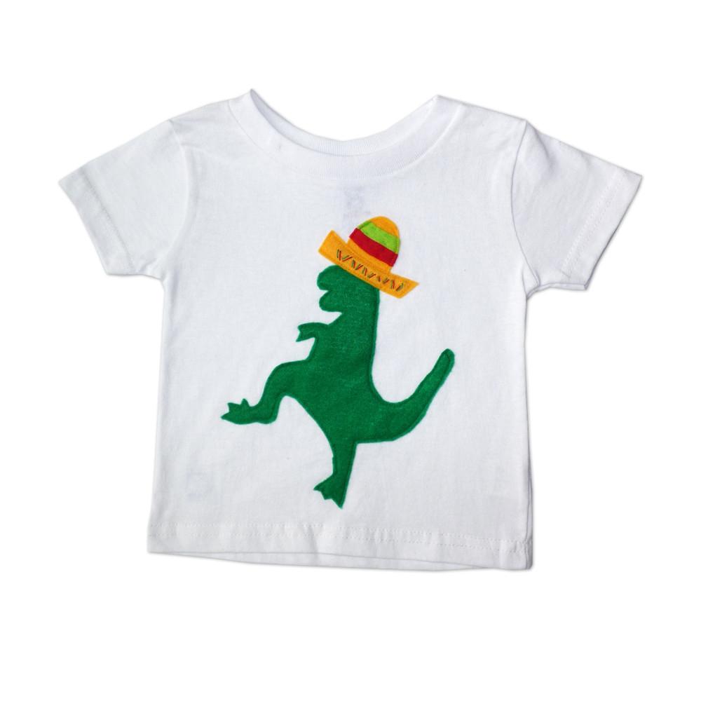 Kids T-shirt - Mexican Dancing Dinosaur with Sombrero - Toddler shirt